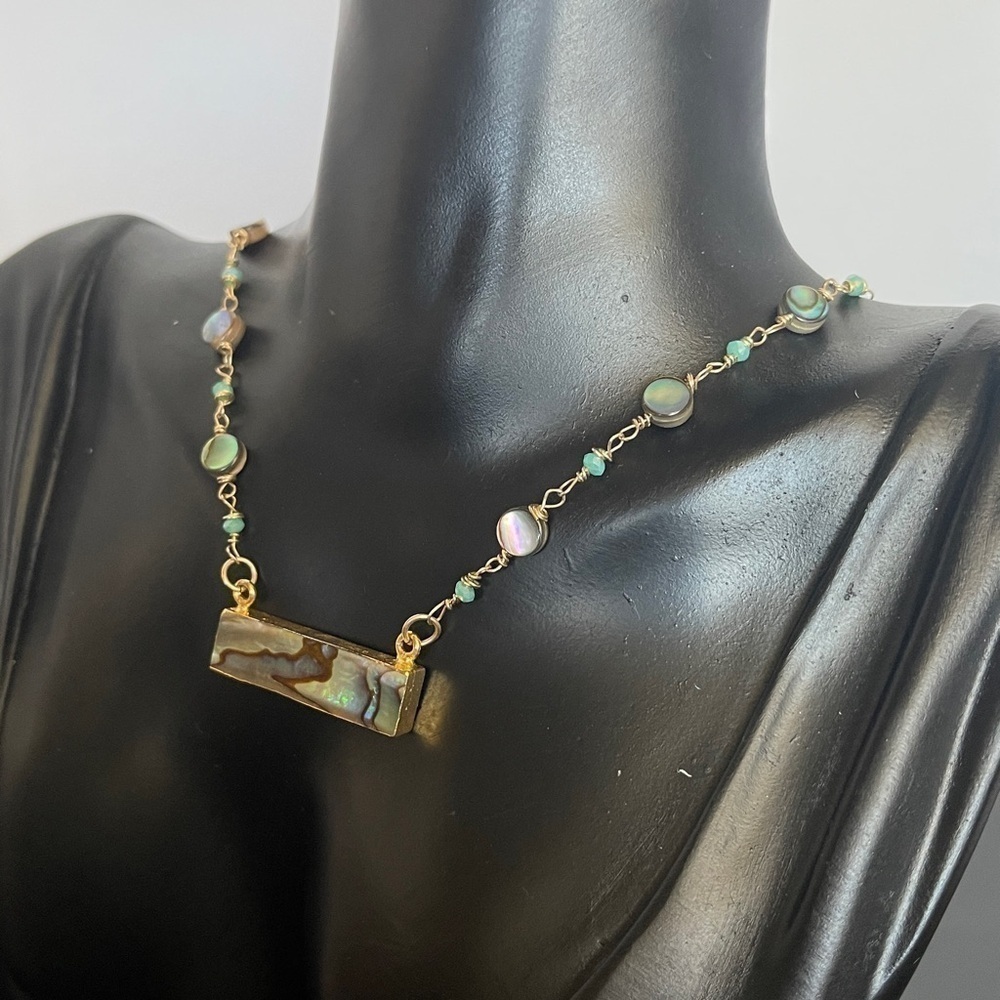 Vermeli Sterling silver abalone necklace - Picture 2 of 6
